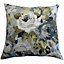 Palmarosa Watercolour floral Cushion, Green & grey