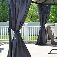 Palram - Canopia 3K Series Grey Polyester (PES) Gazebo curtain, Pack of 4 (L)2170mm (W)3660mm