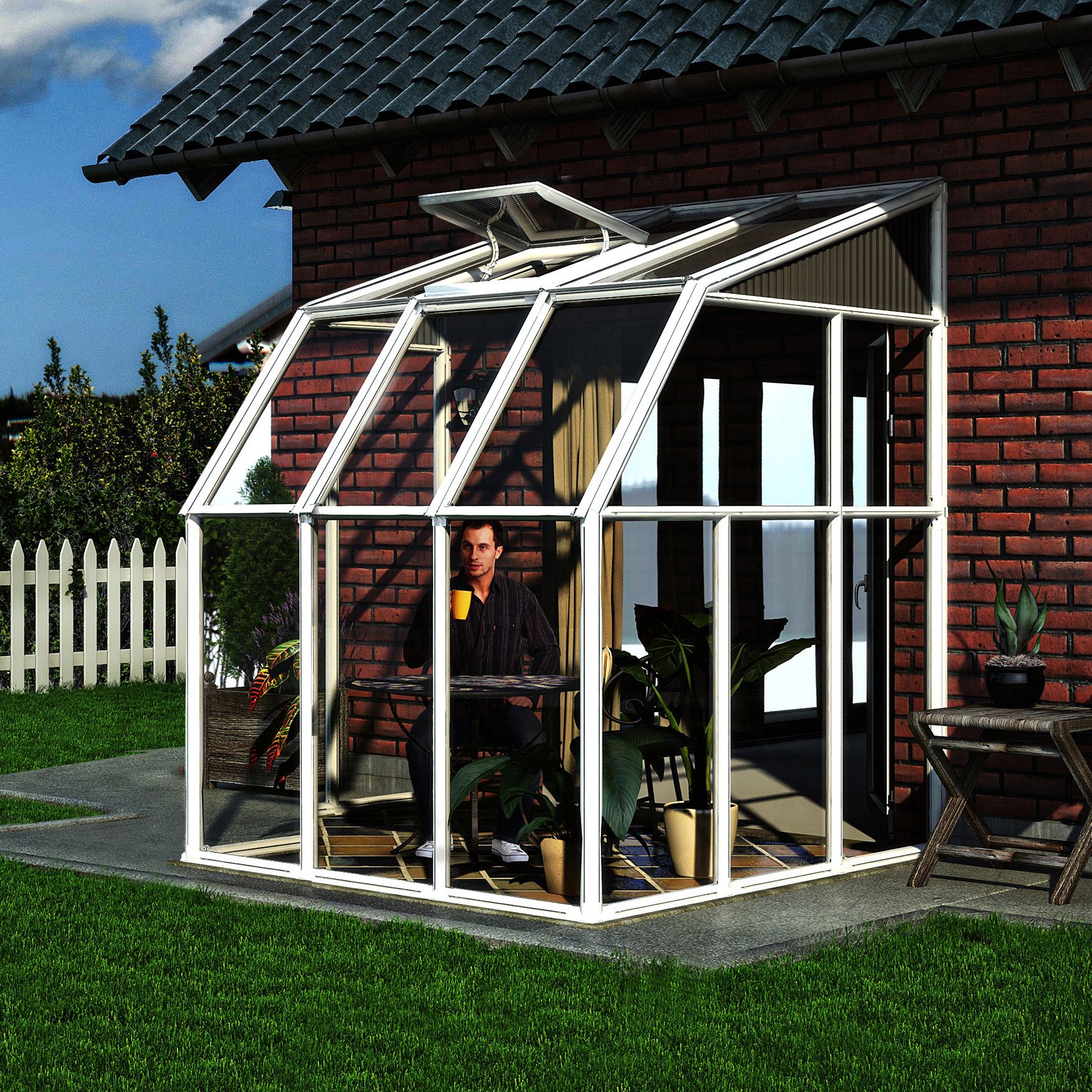Palram - Canopia 6x6 ft & 1 window Barn Plastic Sun room