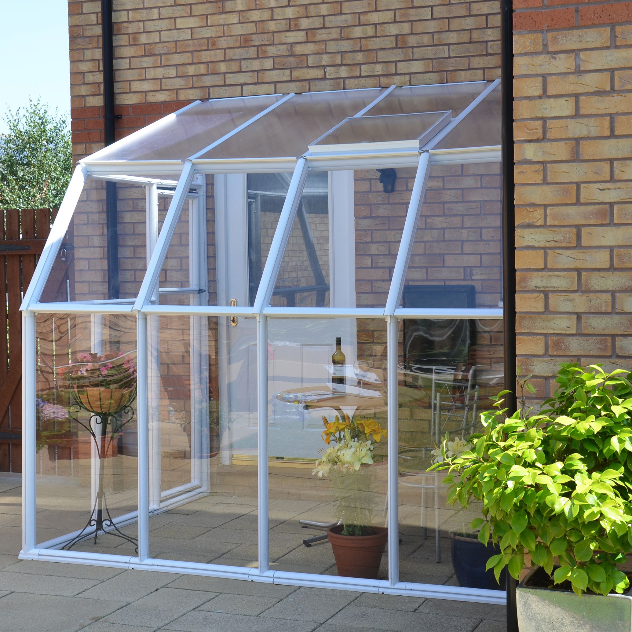 Palram - Canopia 8x6 ft & 1 window Barn Plastic Sun room (H)2470mm x (W)2010mm