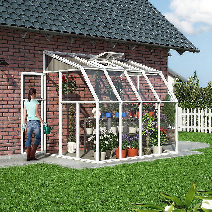 Palram - Canopia 8x6 ft & 1 window Barn Plastic Sun room