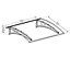 Palram - Canopia Calisto Door canopy, (H)245mm (W)1360mm (D)950mm