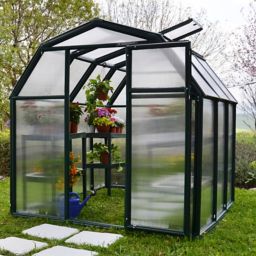 Palram - Canopia Eco Grow 6x6 Acrylic Barn Greenhouse
