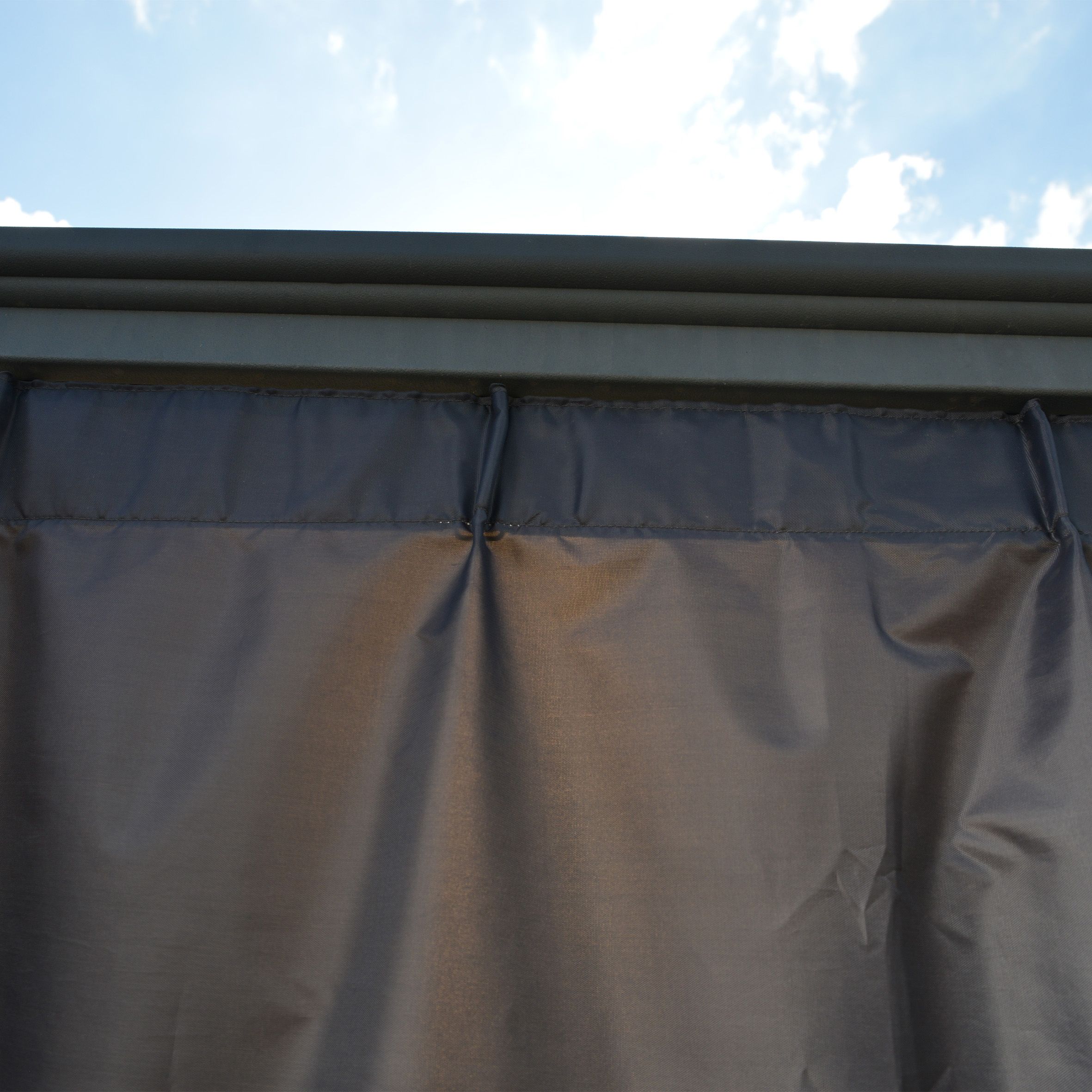 Palram - Canopia Grey Gazebo curtain, Pack of 4 (L)2170mm (W)3660mm