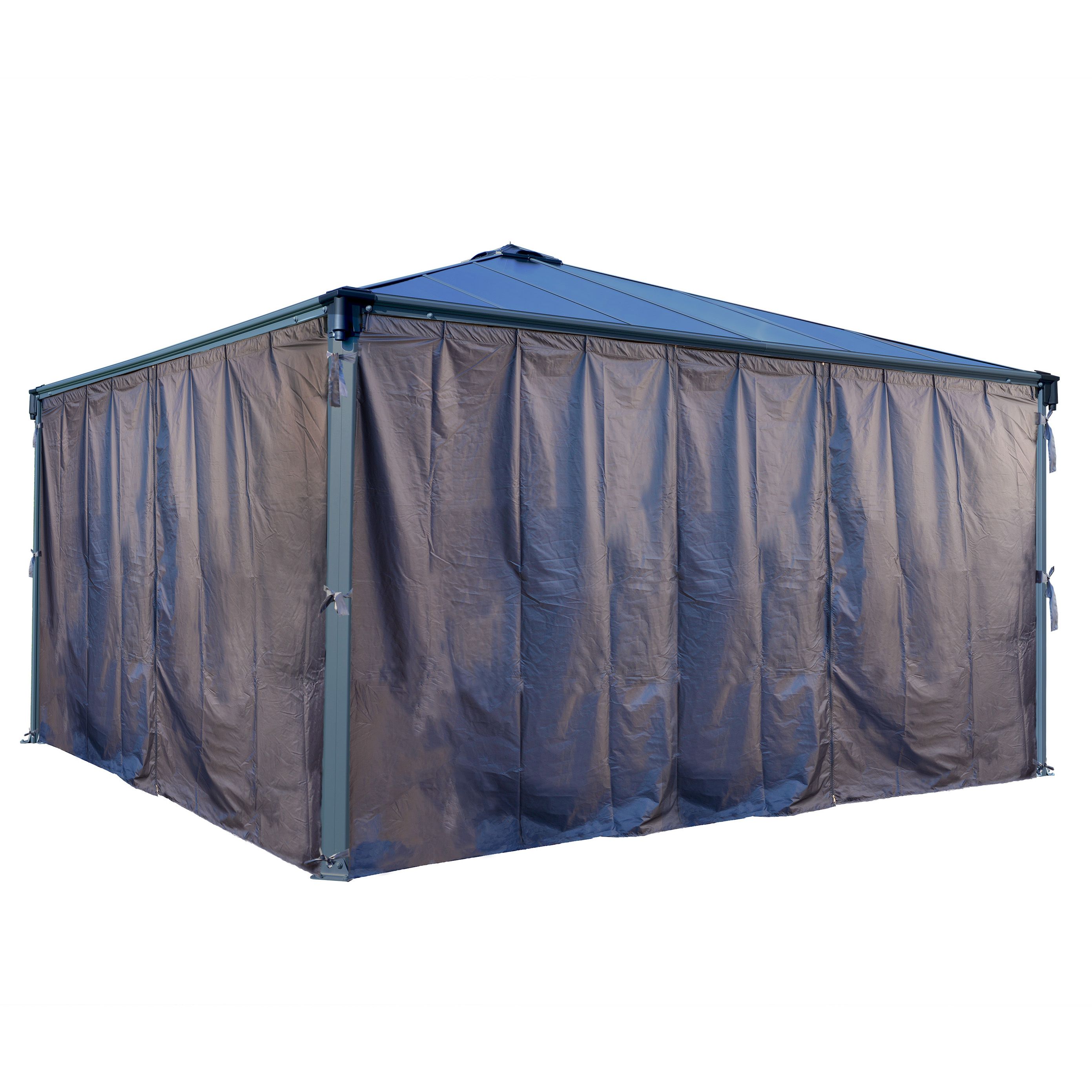 Palram - Canopia Grey Gazebo curtain, Pack of 4 (L)2170mm (W)4360mm