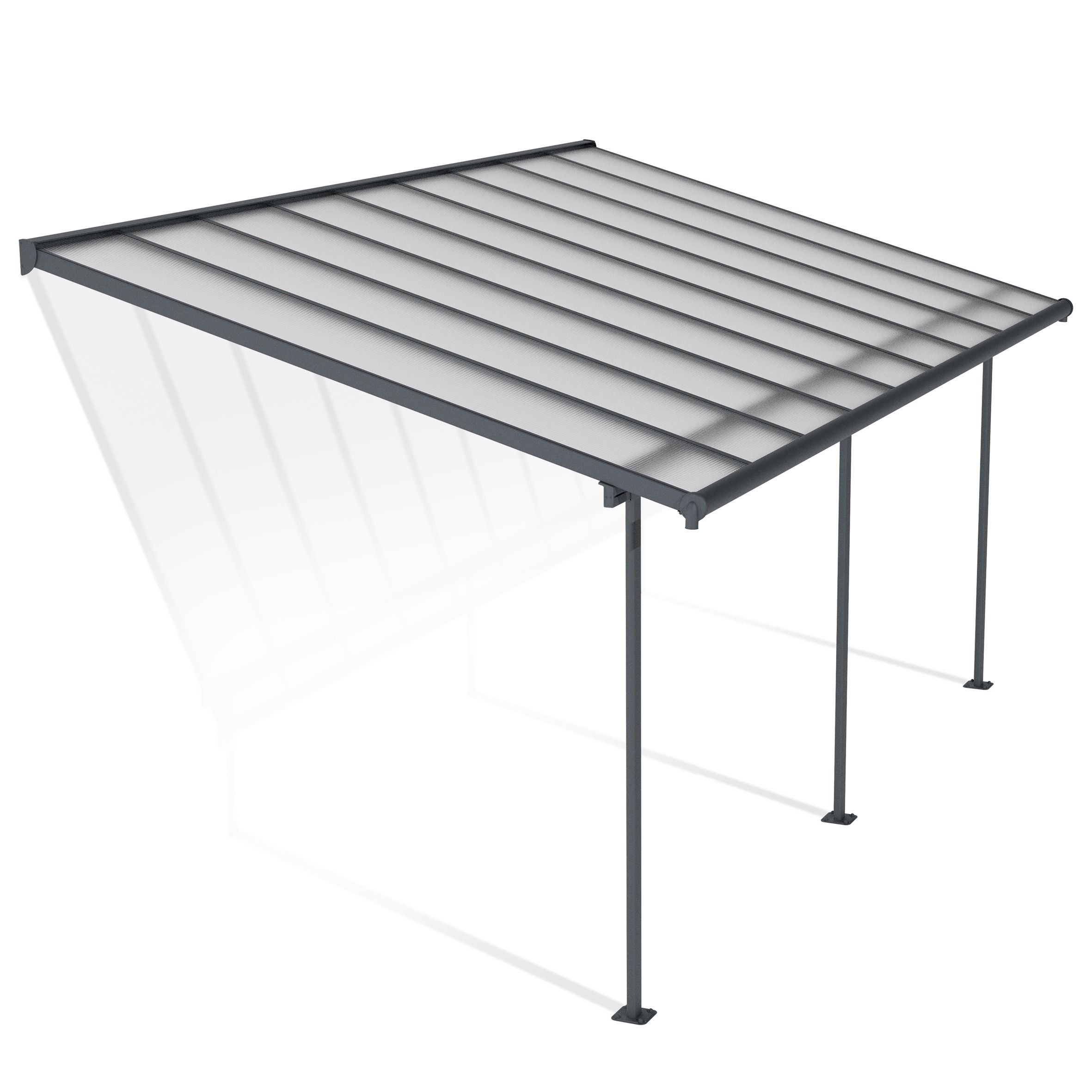Palram - Canopia Grey Patio cover (H)3050mm (W)2990mm (D)5550mm