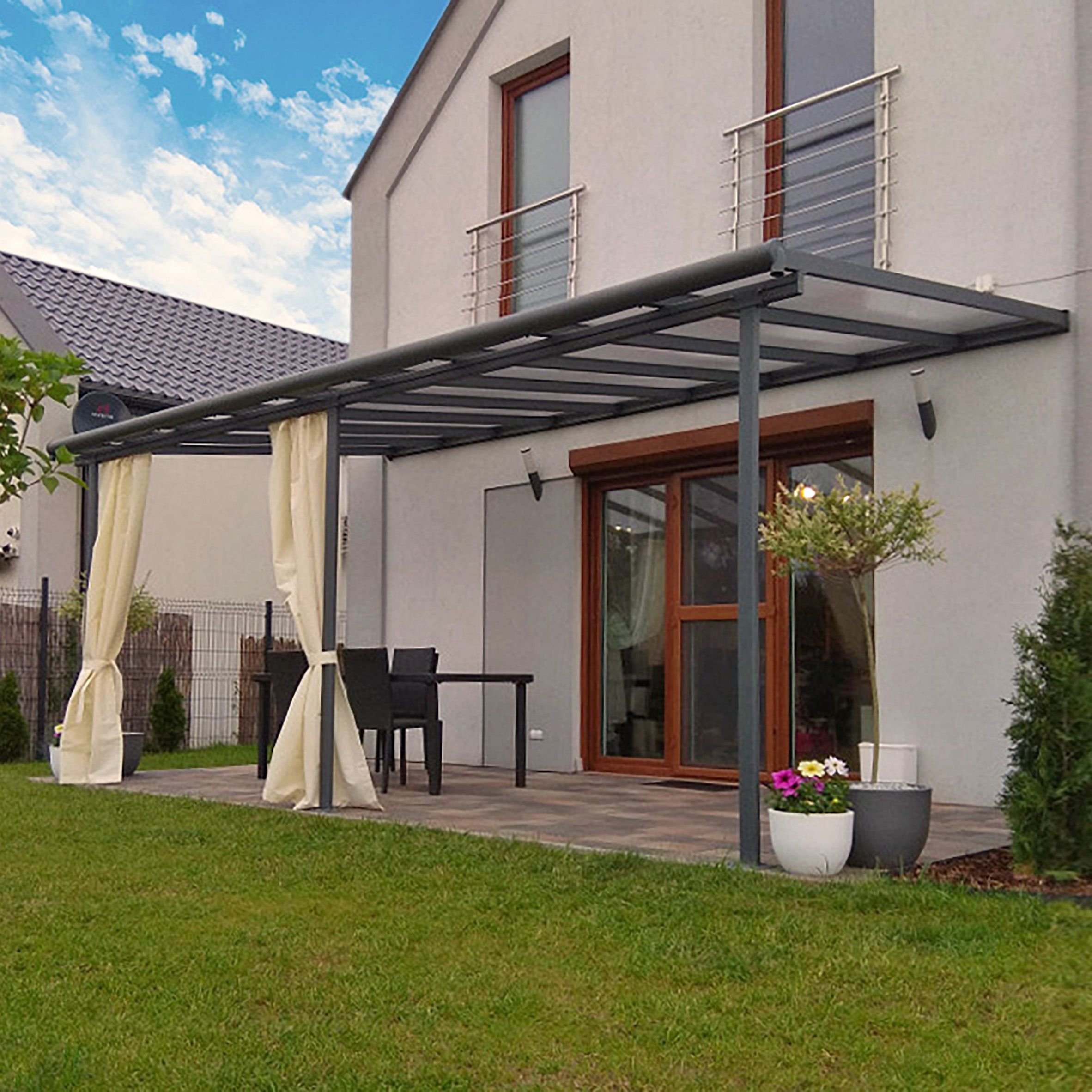 Palram - Canopia Grey Patio cover (H)3050mm (W)2990mm (D)5550mm