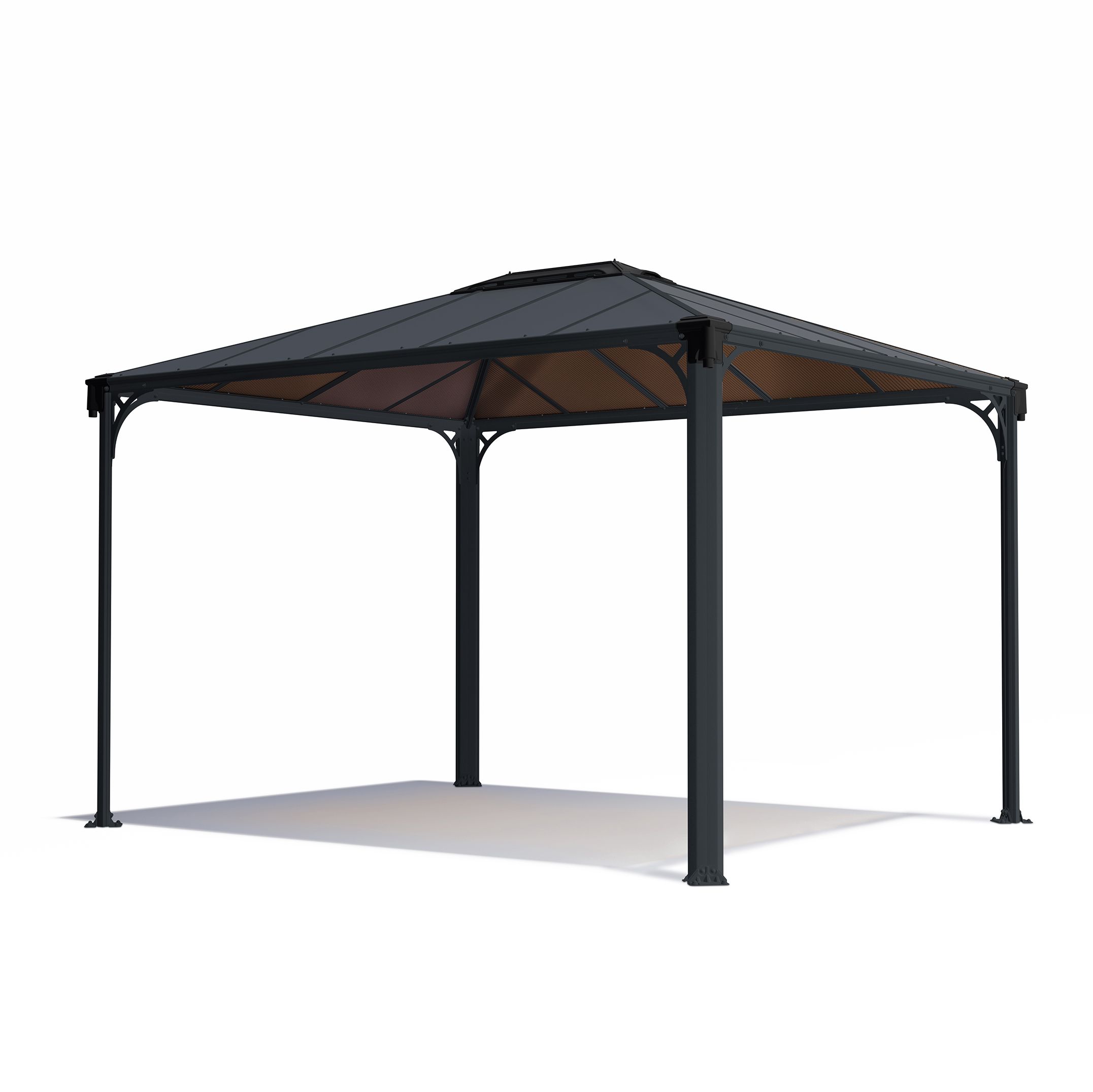 Palram - Canopia Grey Rectangular Gazebo, (W)3.6m (D)2.96m - Assembly required