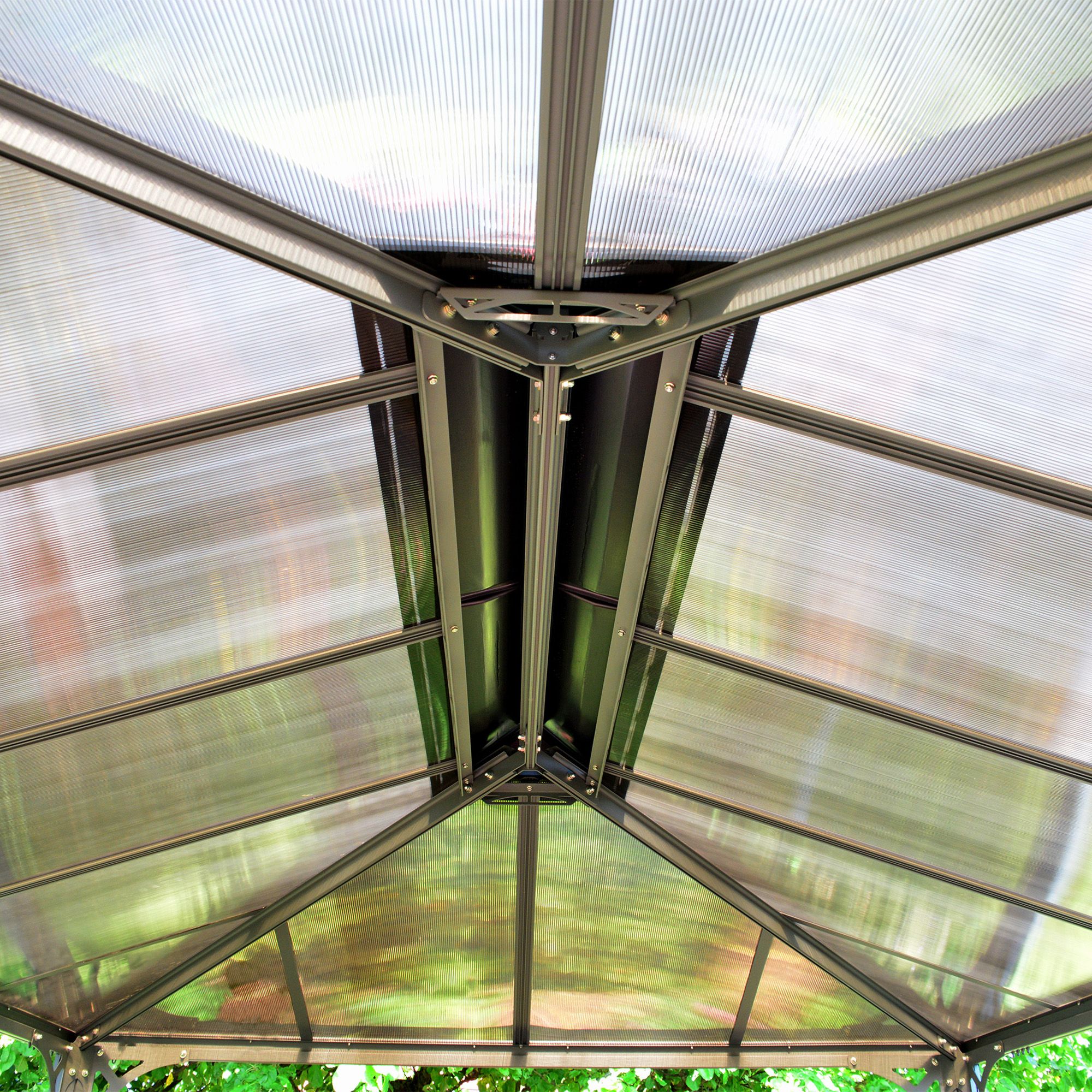 Palram - Canopia Grey Rectangular Gazebo, (W)4.3m (D)2.96m - Assembly required