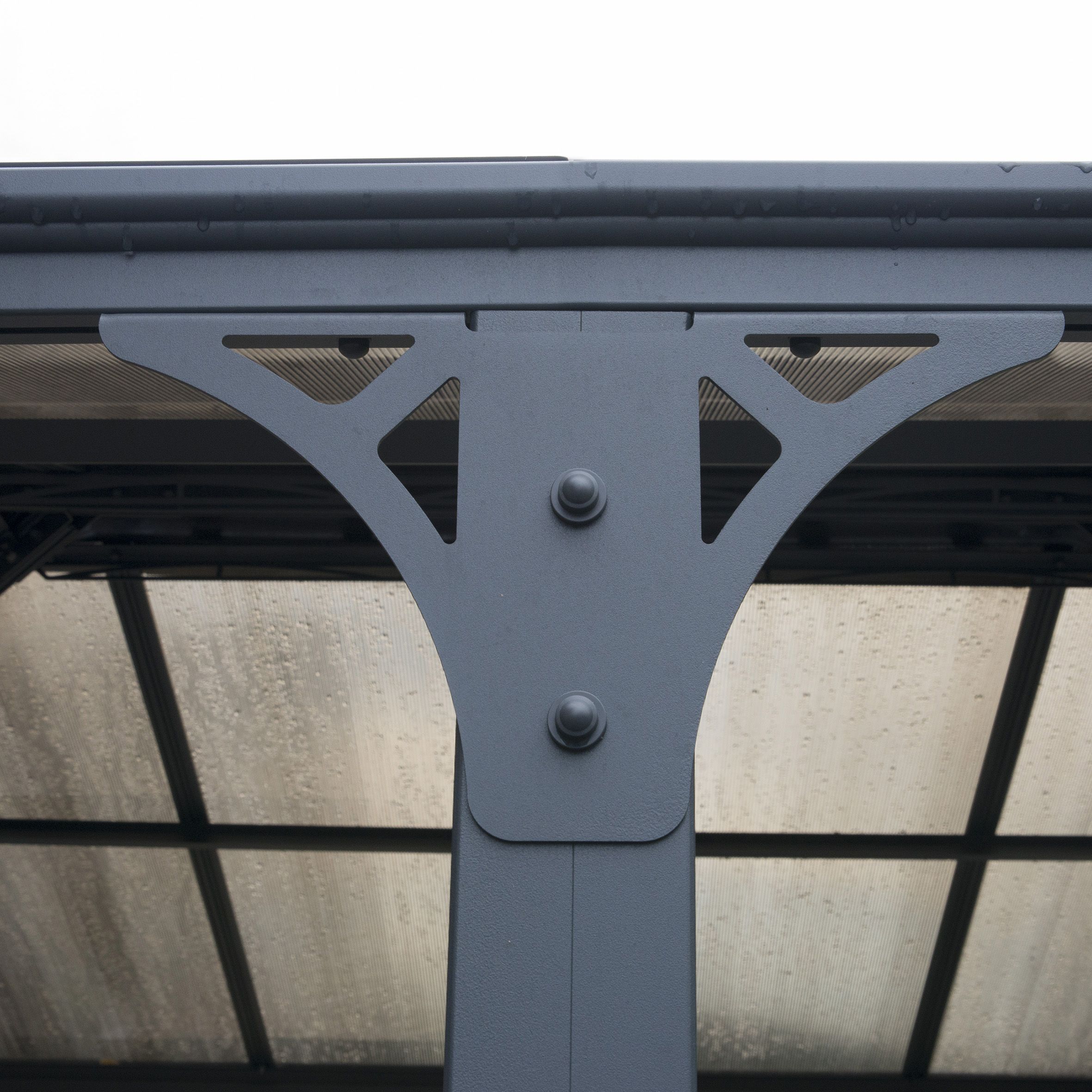 Palram - Canopia Grey Rectangular Gazebo, (W)4.3m (D)2.96m - Assembly required