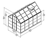 Palram - Canopia Harmony 6x10 Polycarbonate Apex Greenhouse