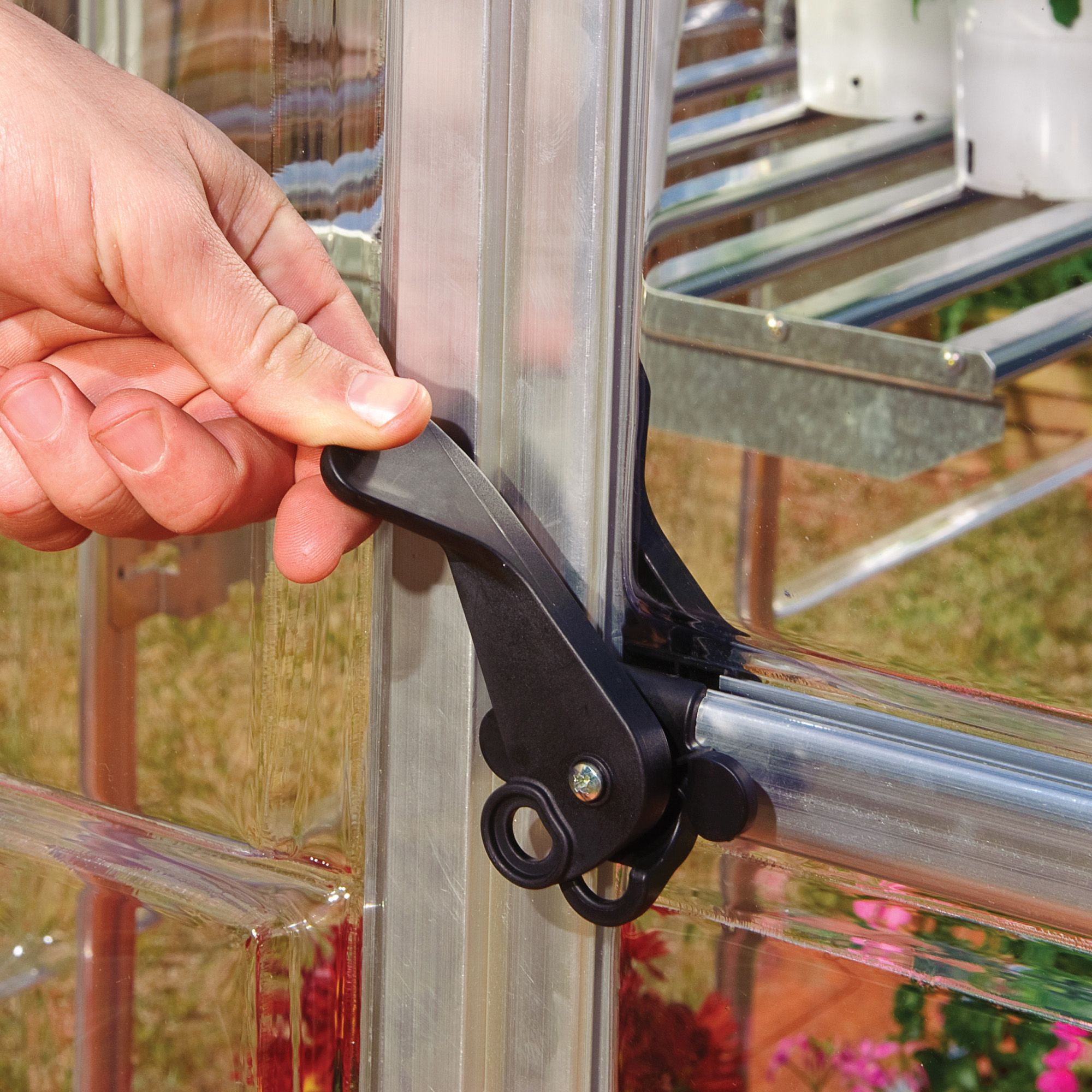 Palram - Canopia Harmony 6x4 ft Silver Aluminium Apex Greenhouse