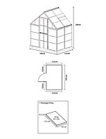 Palram - Canopia Harmony 6x4 Polycarbonate Apex Greenhouse