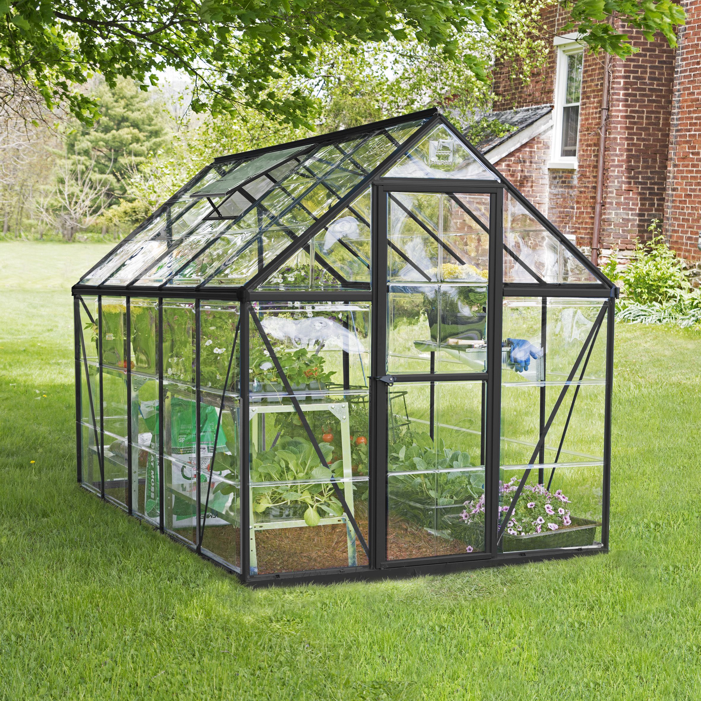 Palram - Canopia Harmony Grey 6X10 Greenhouse with Adjustable vent