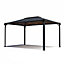 Palram - Canopia Martinique Grey Rectangular Gazebo, (W)4.3m (D)2.96m with Floor sold separately - Assembly required