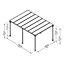 Palram - Canopia Milano Grey Rectangular Gazebo, (W)4.26m (D)3.09m with Floor sold separately - Assembly required