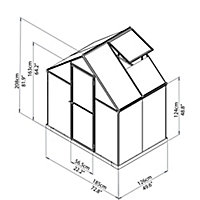 Palram - Canopia Mythos 6x4 Polycarbonate Apex Greenhouse