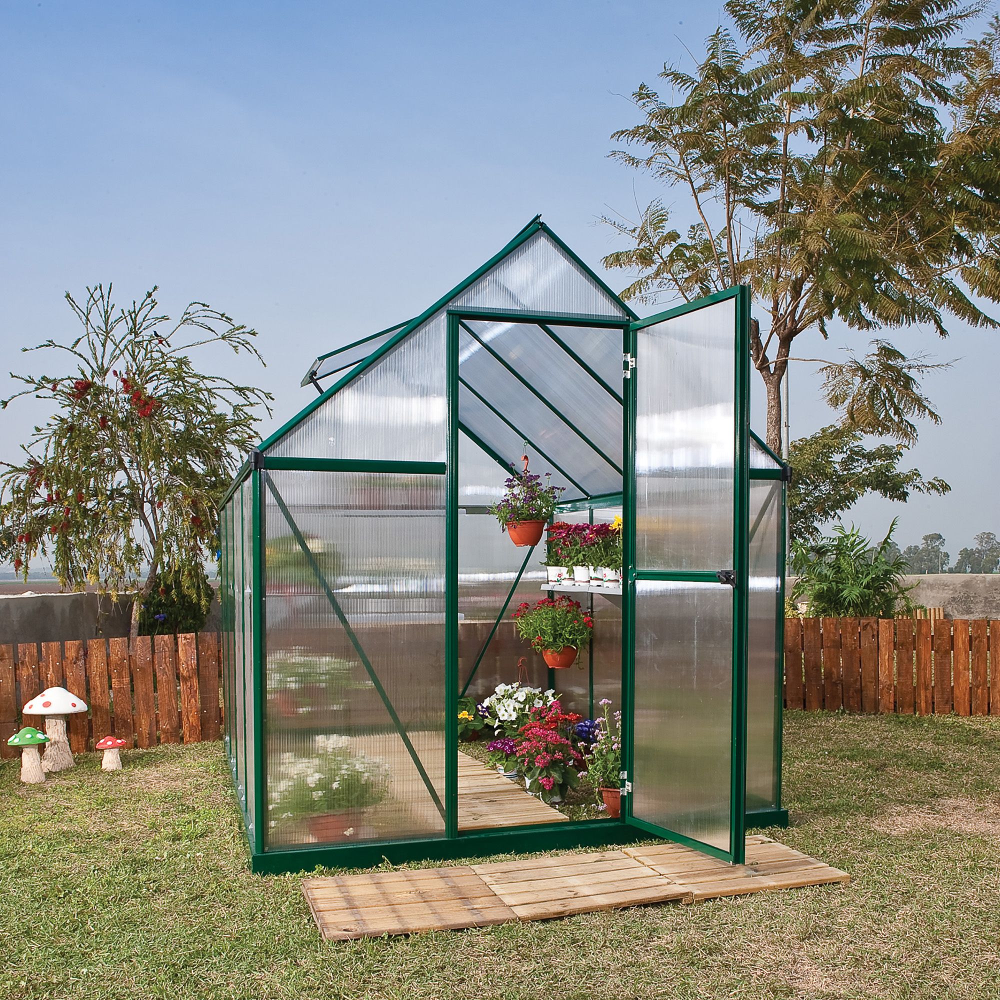 Palram - Canopia Mythos Green 6X8 Greenhouse