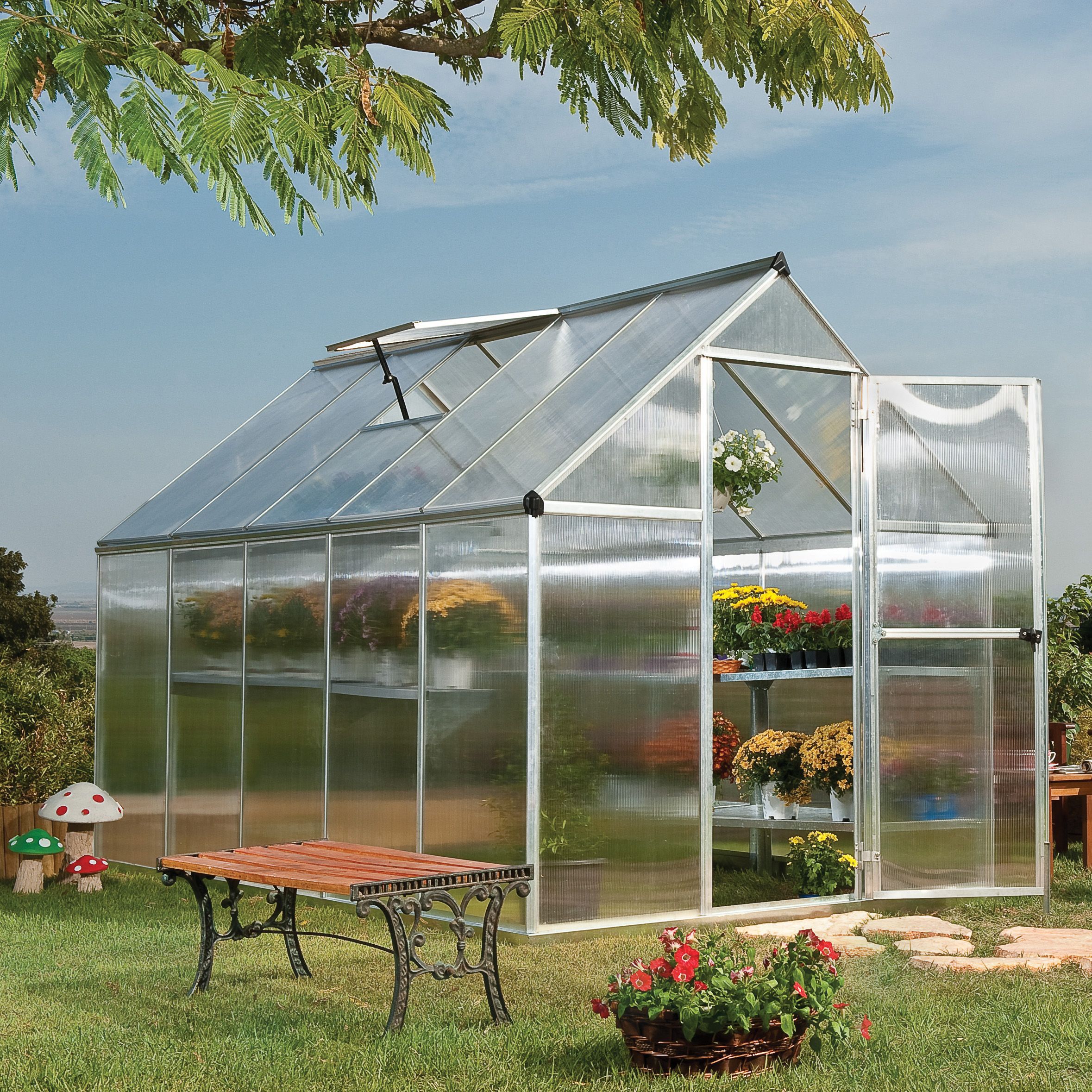 Palram - Canopia Mythos Silver 6x10 Greenhouse | DIY At B&Q