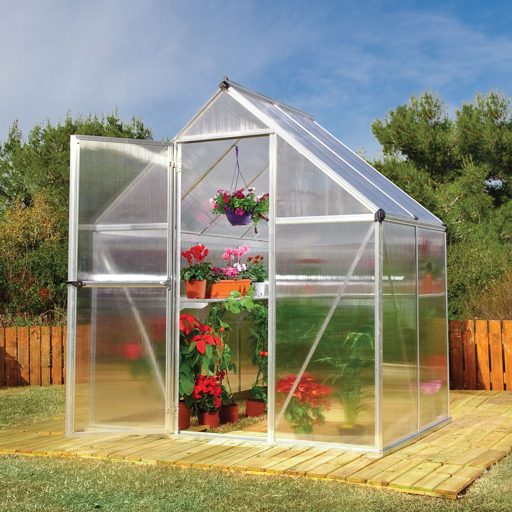 Palram - Canopia Mythos Silver 6x4 Greenhouse