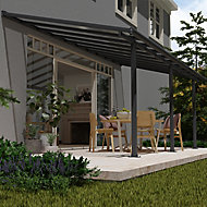 Palram - Canopia Olympia Grey Non-retractable Awning, (L)6.19m (H)3.05m (W)2.95m