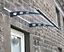 Palram - Canopia Polycarbonate Door canopy, (H)185mm (W)1350mm (D)905mm