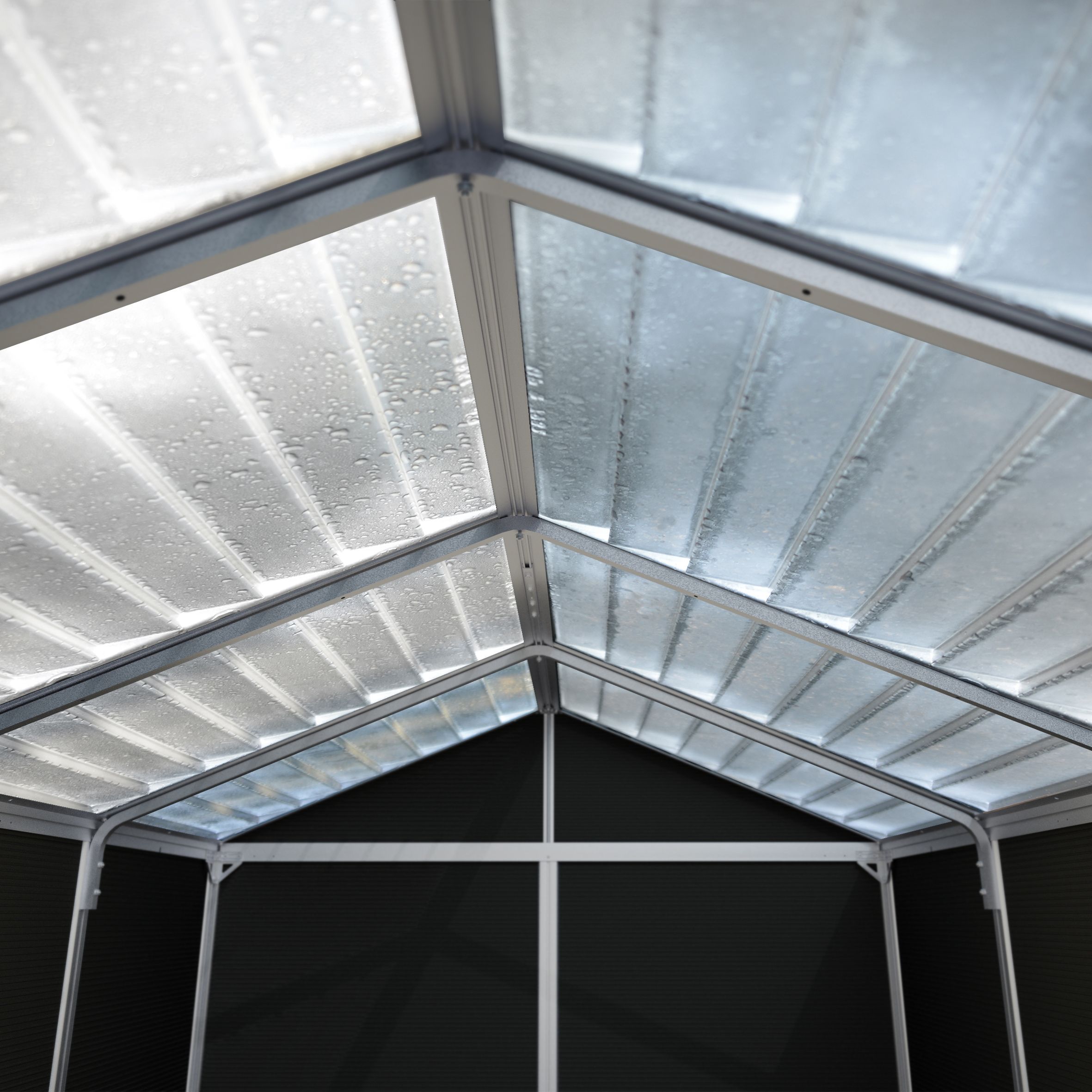 Palram - Canopia Rubicon 6x5 ft Apex Dark grey Plastic 2 door Shed with floor (Windowless)