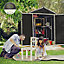Palram - Canopia Rubicon 6x8 Apex Dark grey Plastic Shed with floor