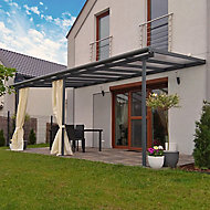 Palram - Canopia Sierra Grey Non-retractable Awning, (L)5.55m (H)3.05m (W)2.99m