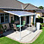 Palram - Canopia Sierra White Non-retractable Awning, (L)4.34m (H)3.05m (W)2.99m
