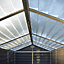 Palram - Canopia Skylight 12x6 ft Apex Dark grey Plastic 2 door Shed with floor