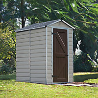 Palram - Canopia Skylight 6x4 ft Apex Tan Plastic Shed with floor