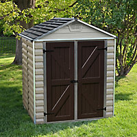 Palram - Canopia Skylight 6x5 Apex Tan Plastic Shed with floor