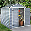 Palram - Canopia Skylight 6x8 Apex Dark grey Shed with floor (Base included)