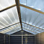 Palram - Canopia Skylight 6x8 Apex Dark grey Shed with floor