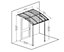 Palram - Canopia Vega Door canopy, (H)261mm (W)2005mm (D)1996mm