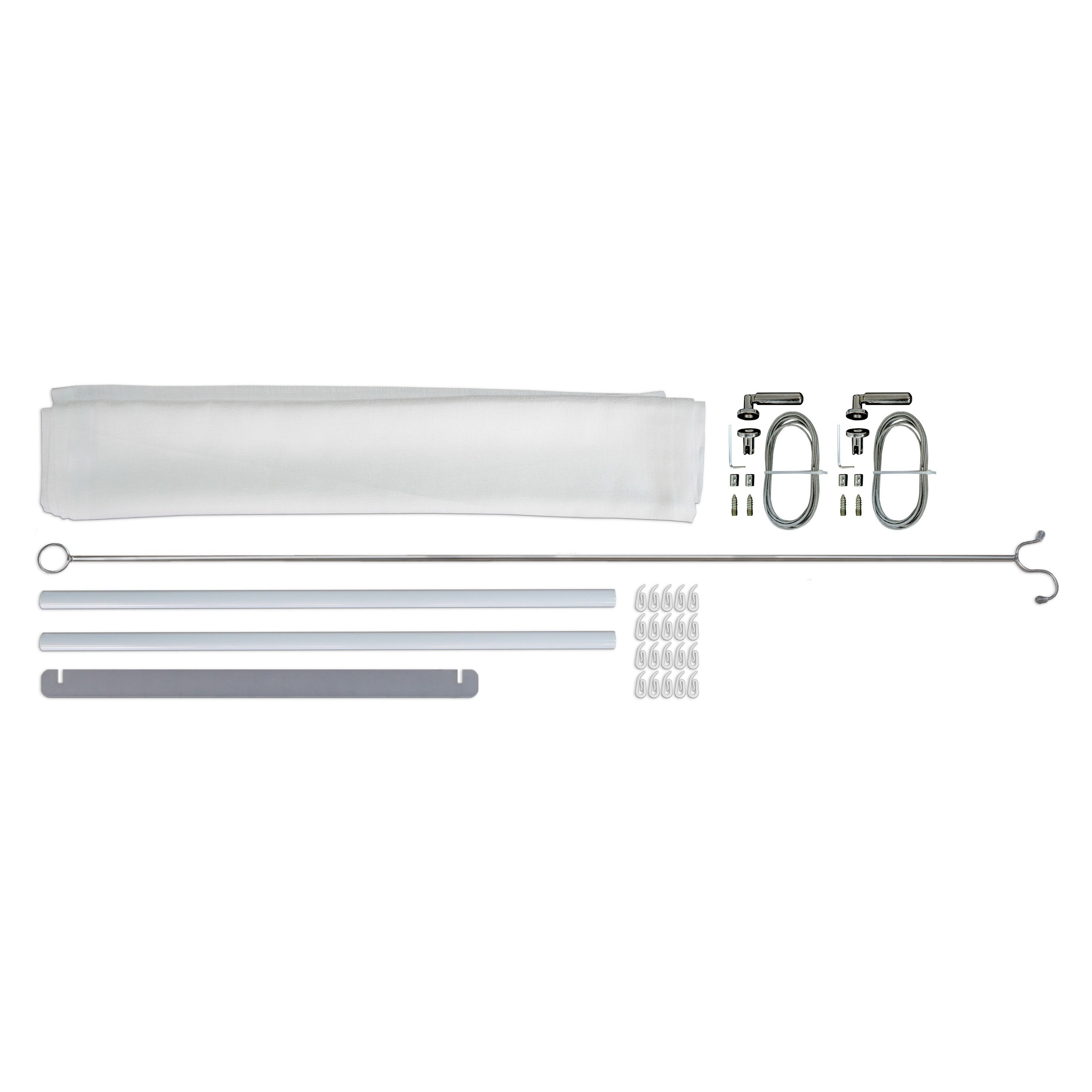 Palram - Canopia White Patio cover roof blind (W) 7300mm (H)540mm