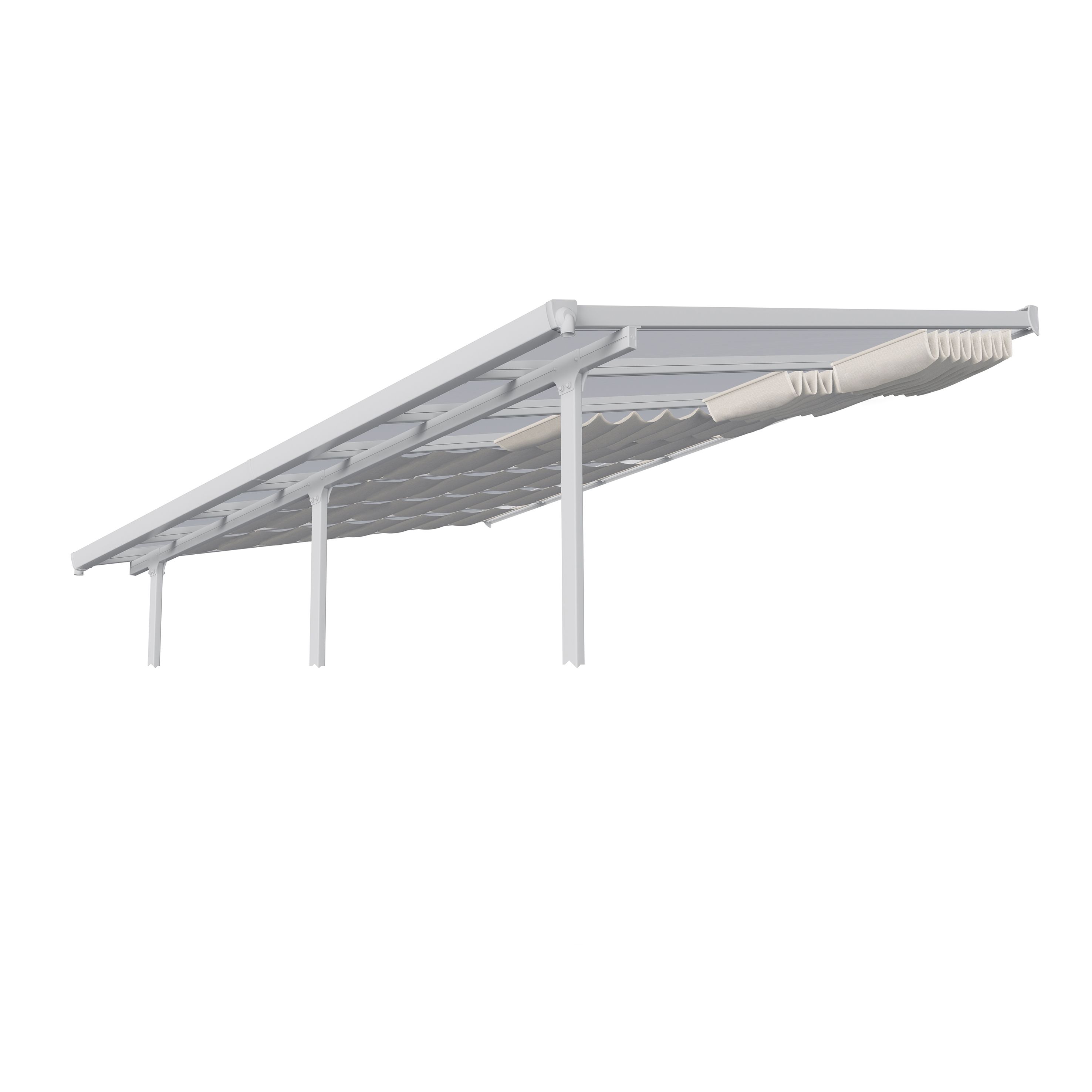 Palram - Canopia White Patio cover roof blind (W) 7300mm (H)540mm