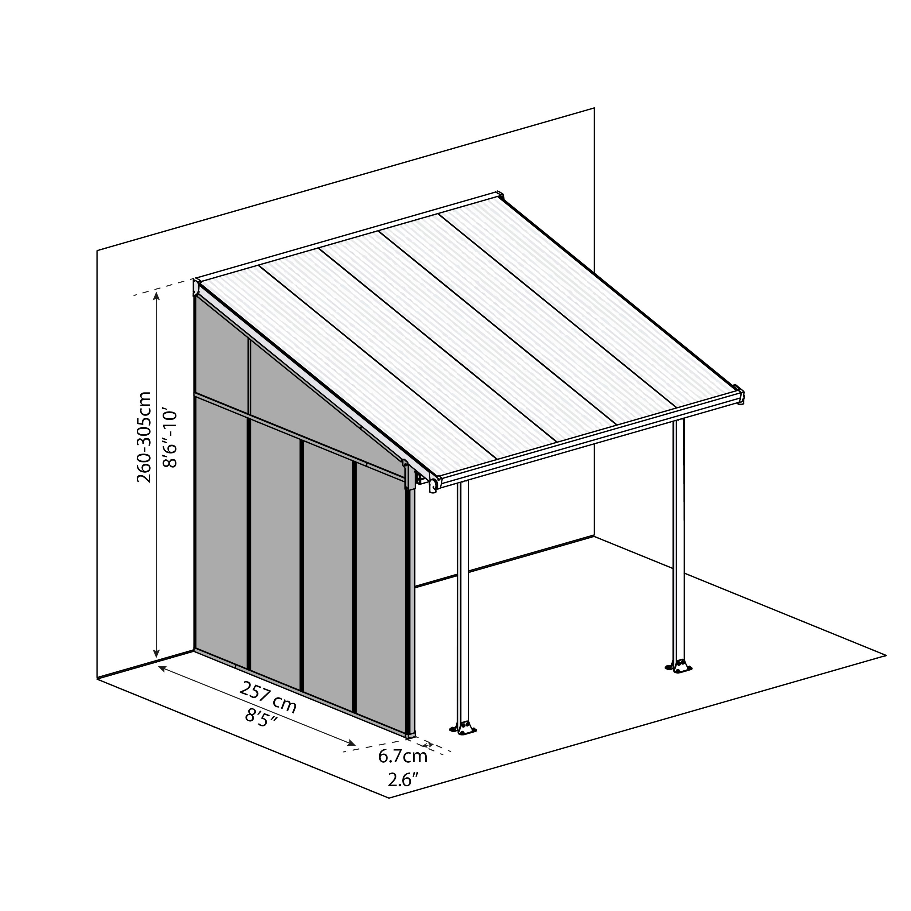 Palram - Canopia White Patio cover side wall