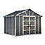 Palram - Canopia Yukon with Floor 11x9 ft Apex Dark grey Plastic 2 door Shed with floor
