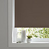 Pama Corded Brown Plain Thermal Roller Blind (W)160cm (L)195cm