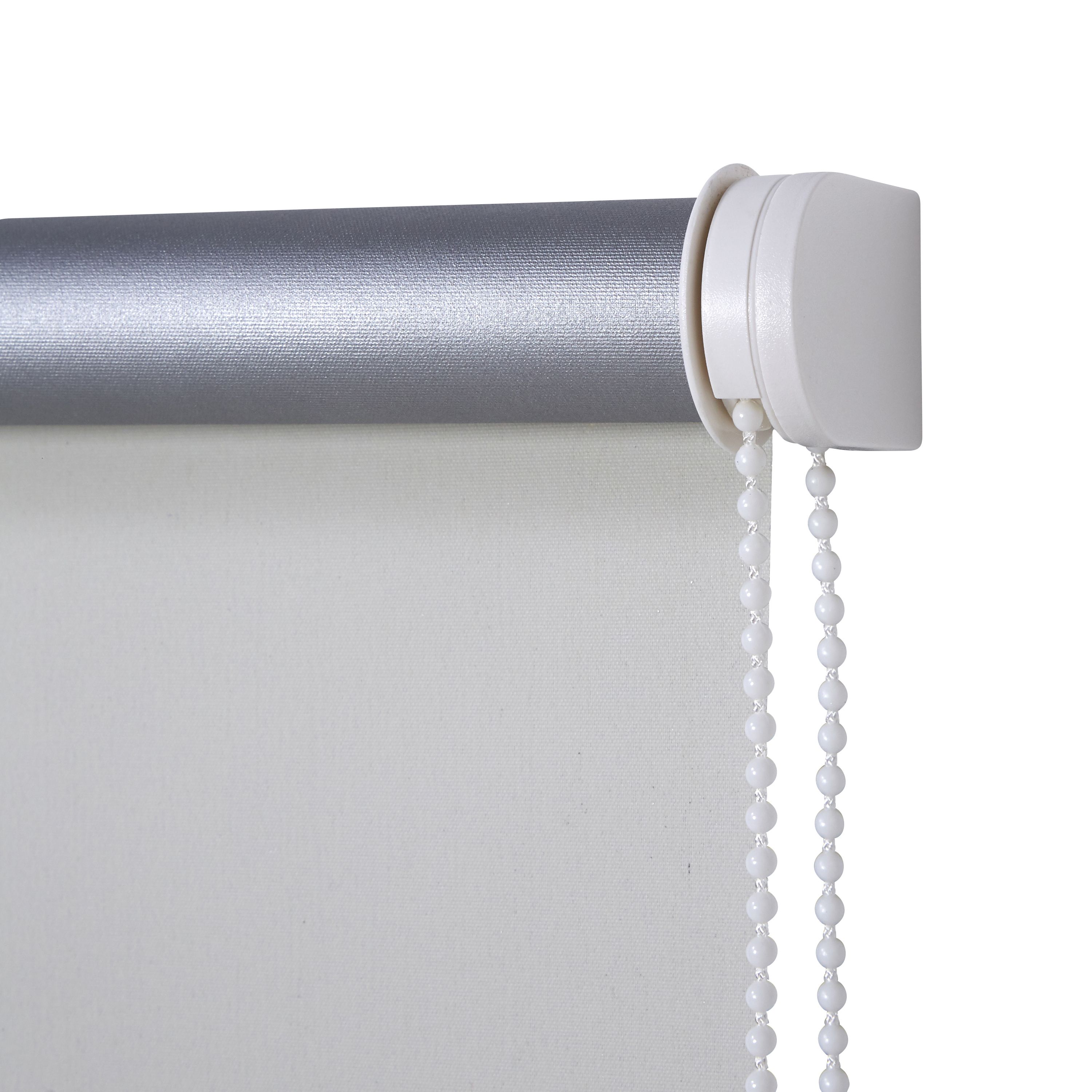 Pama Corded White Plain Thermal Roller Blind (W)60cm (L)195cm