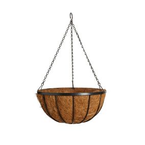 Panacea Classic flat iron appearance Wire Hanging basket, 35cm