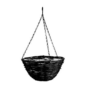 Panacea Natural woven fibres Rattan Hanging basket, 35cm