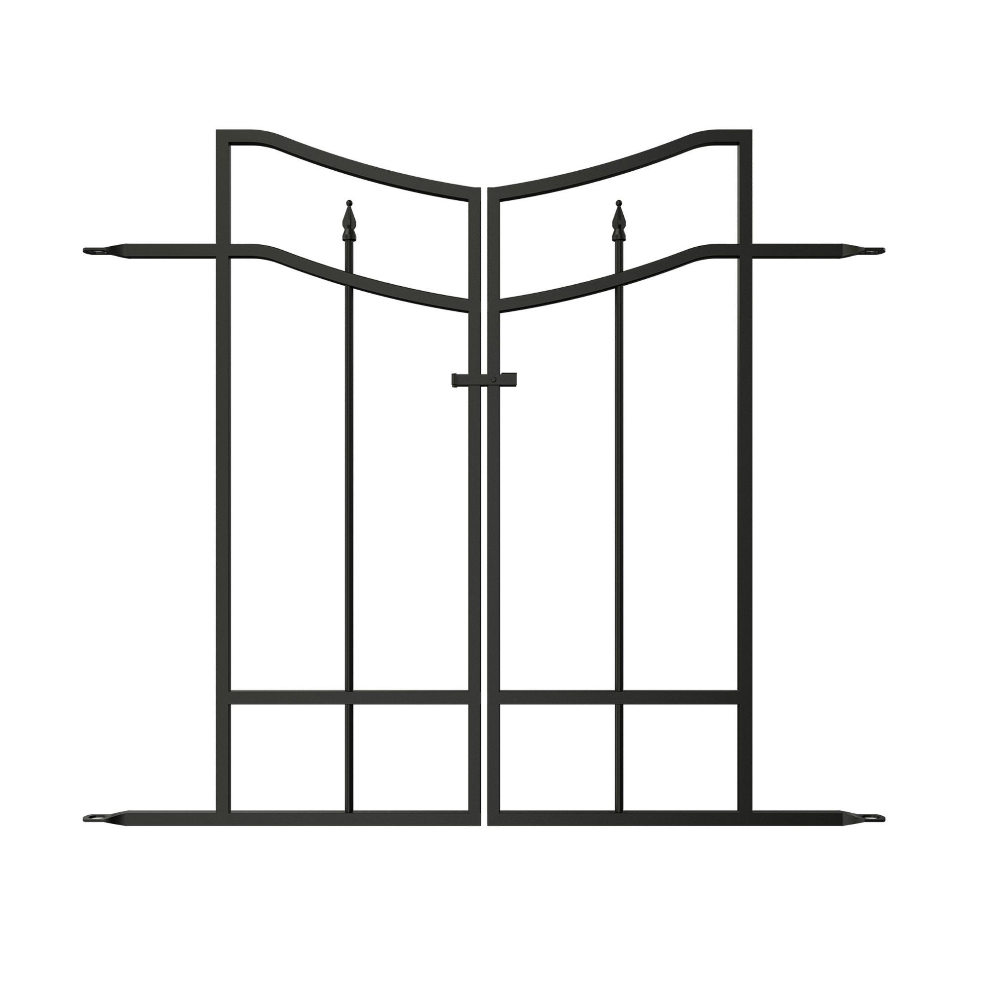 Panacea Steel Arched Finials Gate, (H)0.82m (W)0.47m