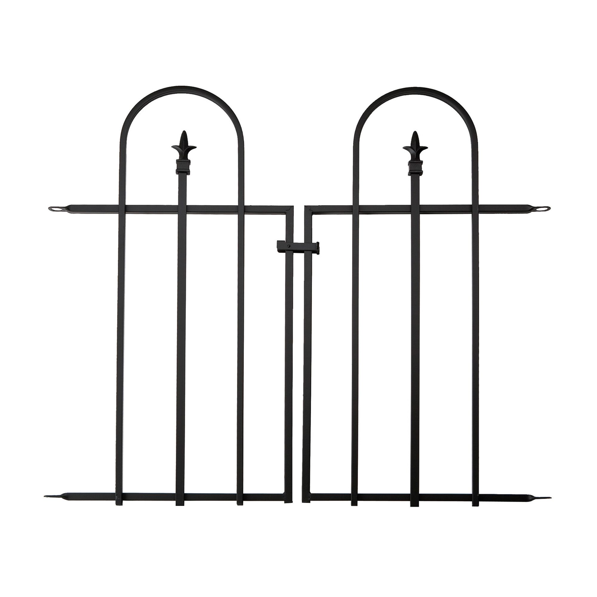 Panacea Steel Triple arch finial Gate, (H)0.94m (W)0.85m