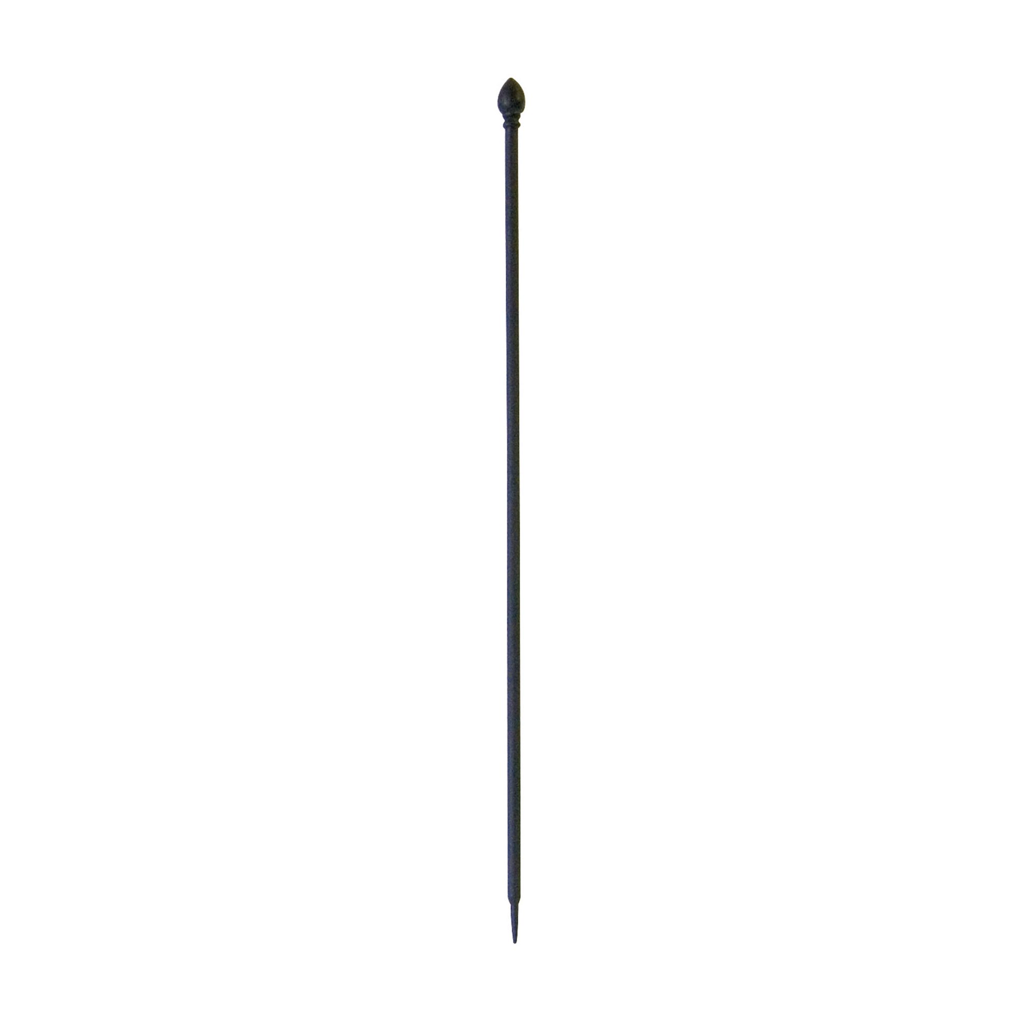 Panacea Triple Arch Black Square Metal Fence post (H)1.16m (W)12.7mm