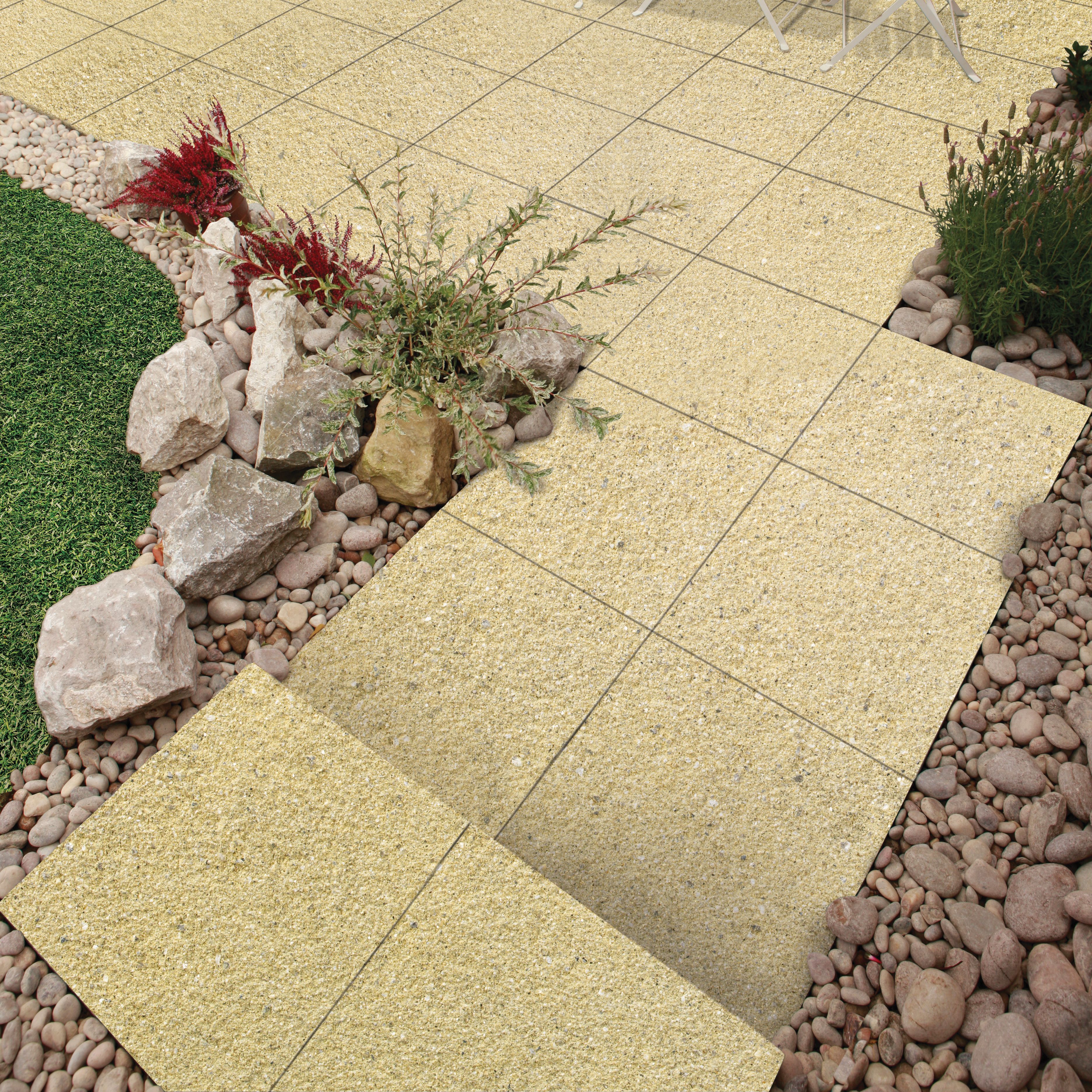 Panache Cream Paving Slab Pack Of 40 Diy At B Q