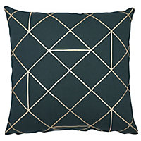 Panaji Geometric Dark green Cushion
