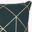 Panaji Geometric Dark green Cushion